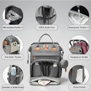 2 in 1 Multifunction Baby Diaper Bag