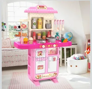 Kids Kitchen Play Set Pink
