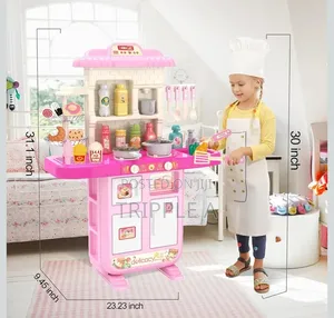Kids Kitchen Play Set Pink