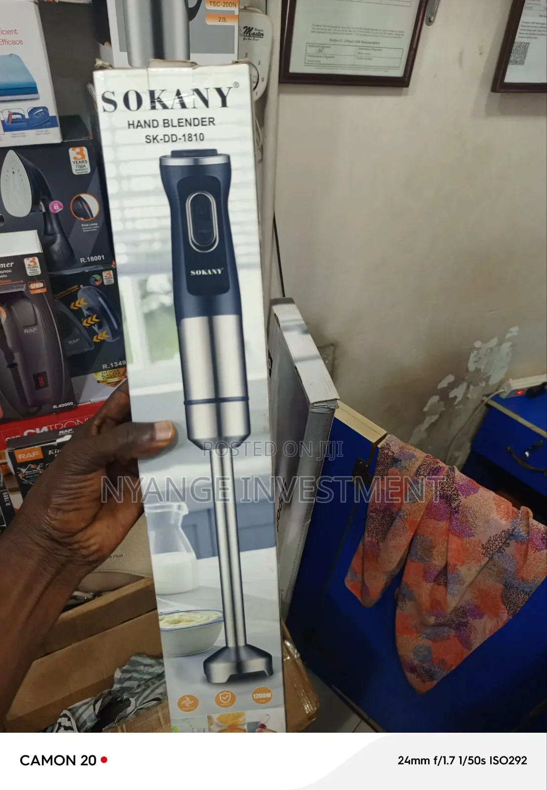 Sokany Brand Immersion Hand Blender, Specifically Model Sk-Dd-1810.
