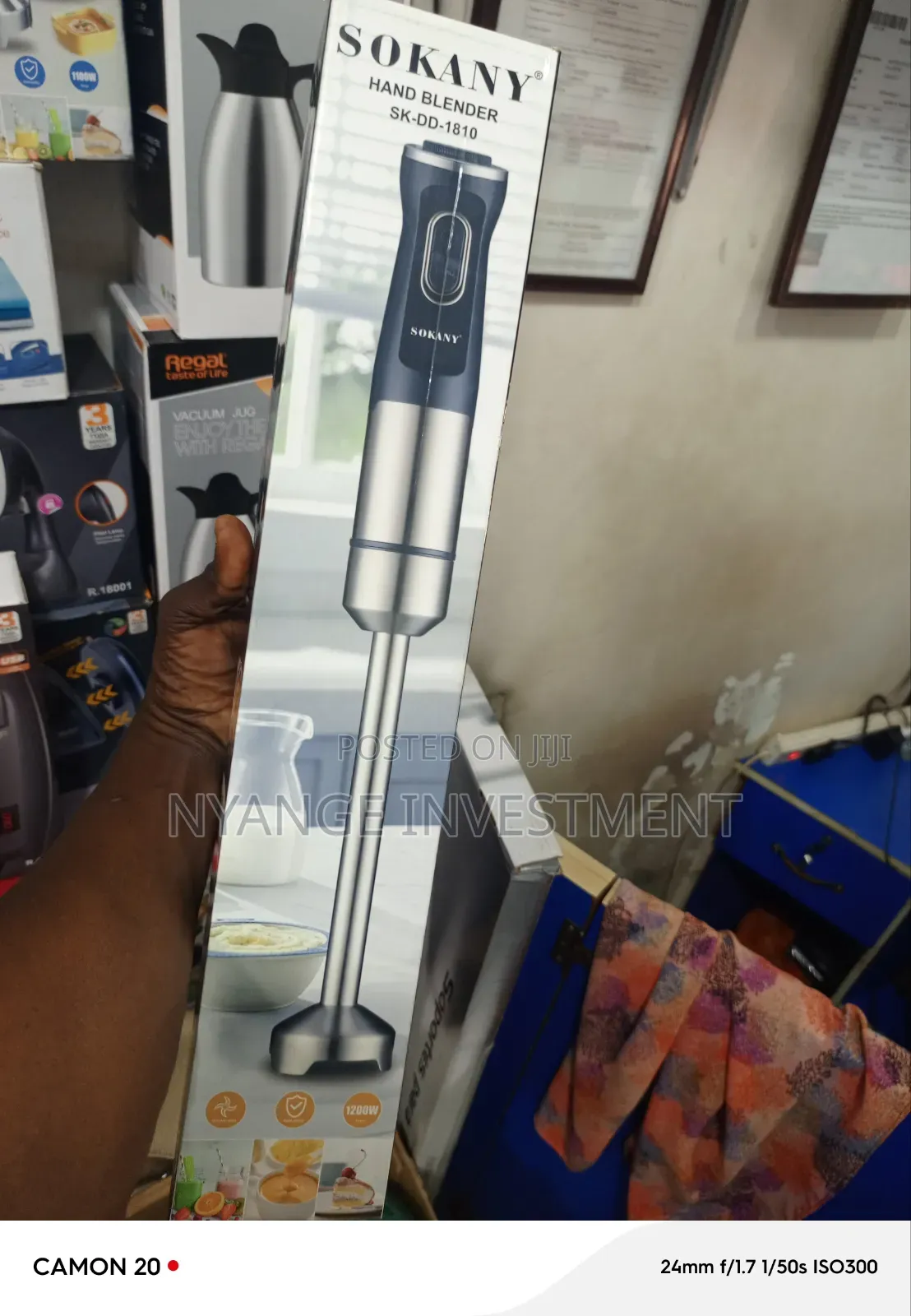 Sokany Brand Immersion Hand Blender, Specifically Model Sk-Dd-1810.
