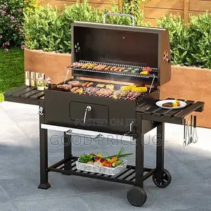 Heavy-Duty Barrel Charcoal Barbecue Grill