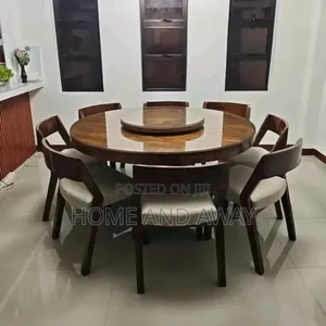 Rustic Lazy Suzan 8 Seaters Round Dining Sets Any Colour 3,500,000/-