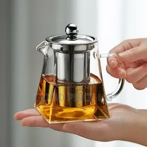 Square Borosilicate Glass Teapot