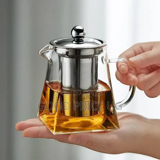 Square Borosilicate Glass Teapot