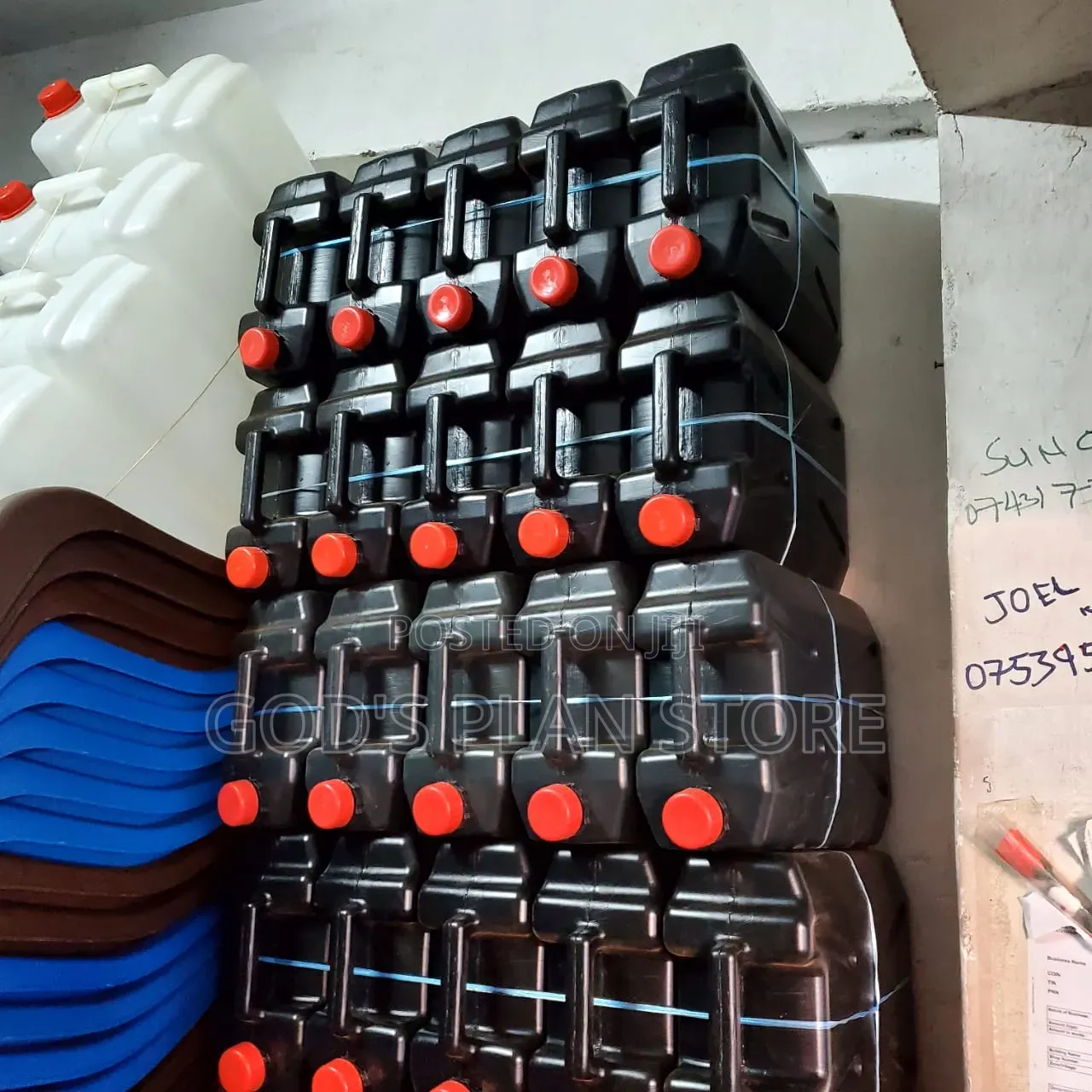 Black 10litres Plastic Jerrycans Plastic Jerrycans
