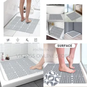 24 X 24 Inches Non Slip Square Shower Floor Mat for Inside Shower