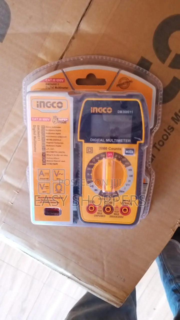 Ingco Dm360011 Digital Multimeter With 2000-Count LCD Screen