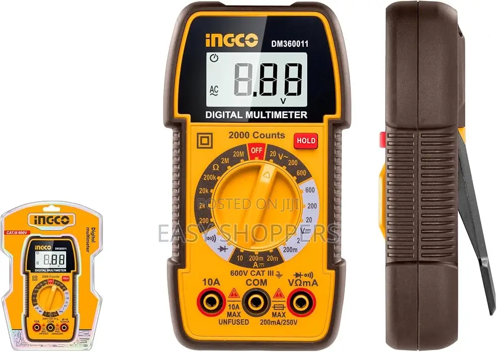 Ingco Dm360011 Digital Multimeter With 2000-Count LCD Screen