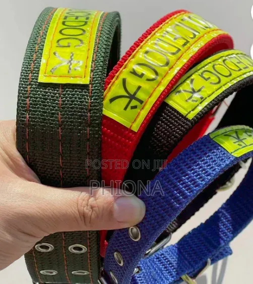 Adjustable Pet Collar With Reflective Ribbon