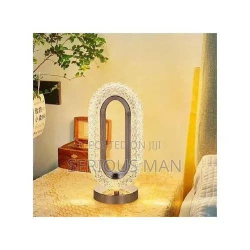Oval Crystal Table Lamp- Multi Colours