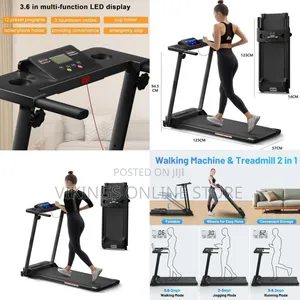 1-8km/H Folding Treadmil Portable Foldable Treadmill Fitness Equipment