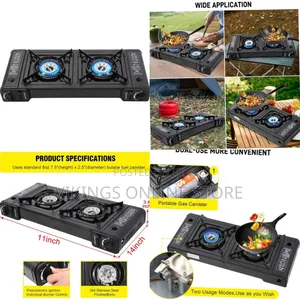 Boma Propane Camping Stove 2 Burners Portable Camping Stove Double