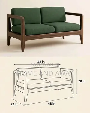 Modern Rustic 2 Seaters African Wooden Sofa Chair Any Colour 900,000/-