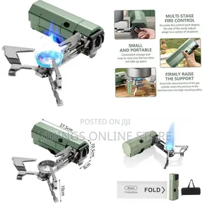 Portable Camping Foldable Outdoor Gas Stove With Storage Bag, Wind