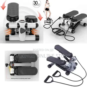 2in1 Stepper With Electric Ropes, Mini Exercise Bike Multifunction