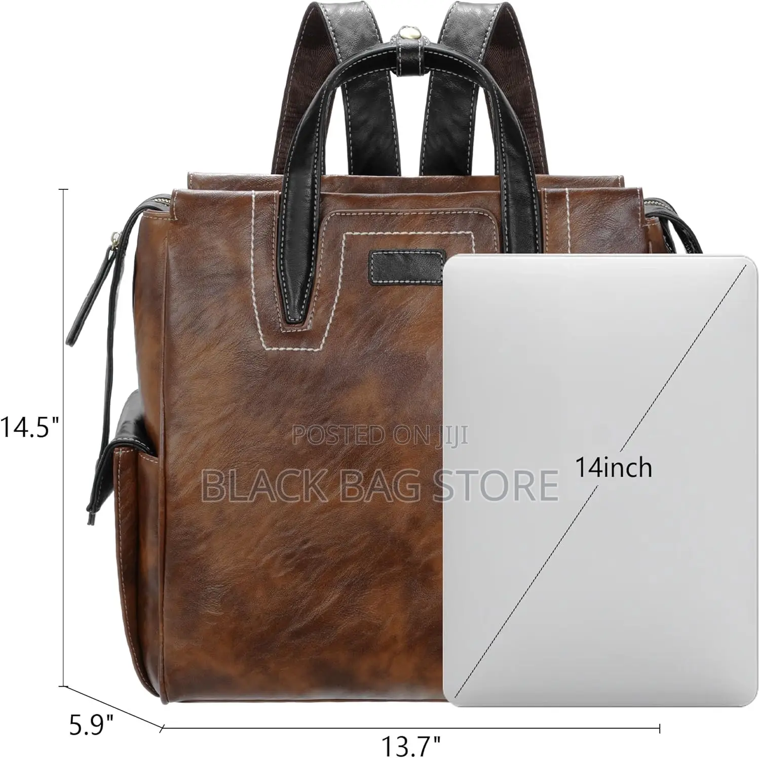 Leather Briefcase Laptop Bag