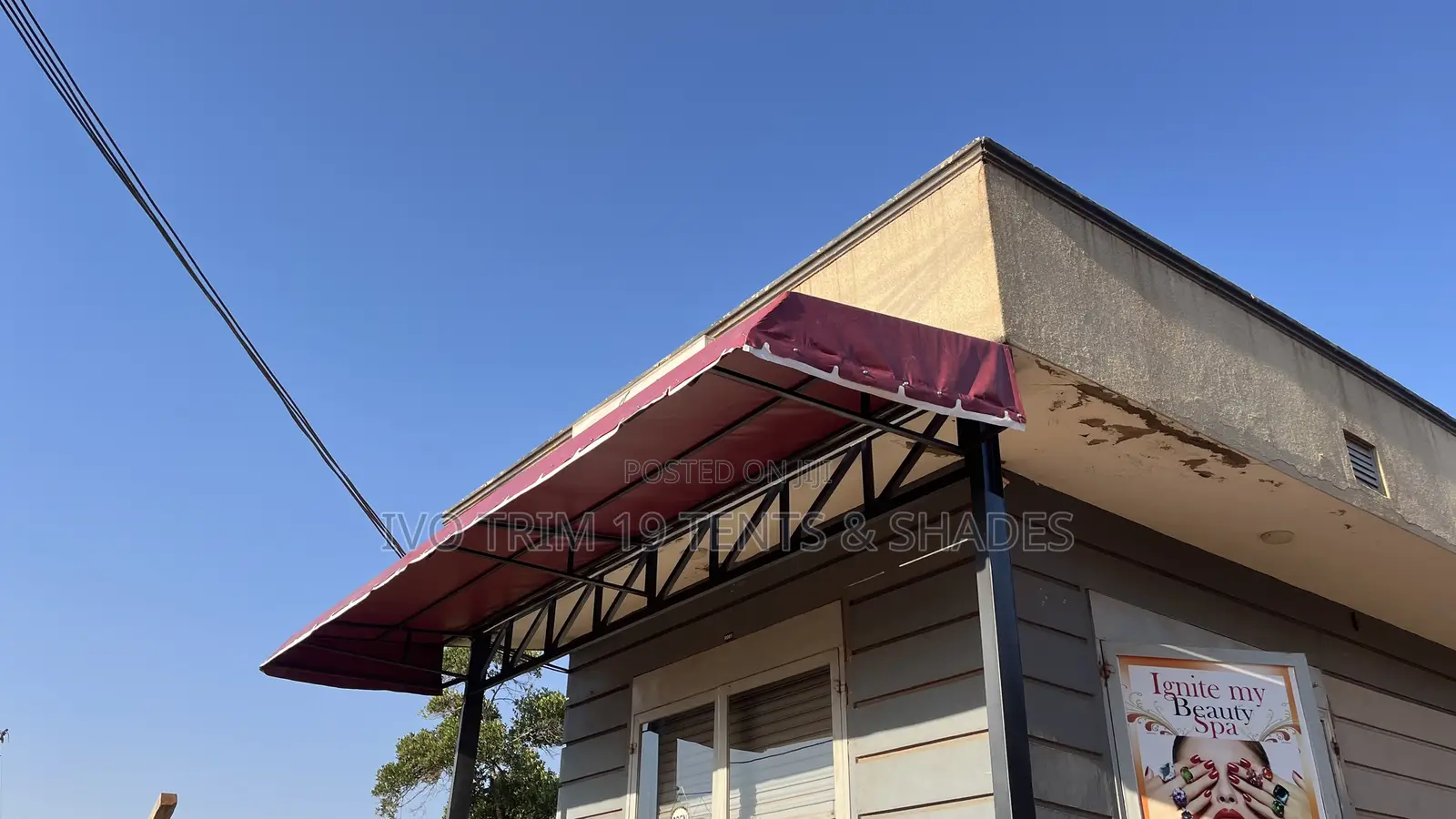 Burgundy Canvas Canopy