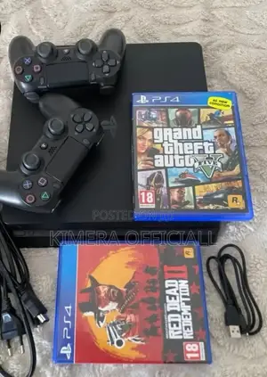 Playstation 4 Slim With 10 Games of Your Choice and 2 Controllers
