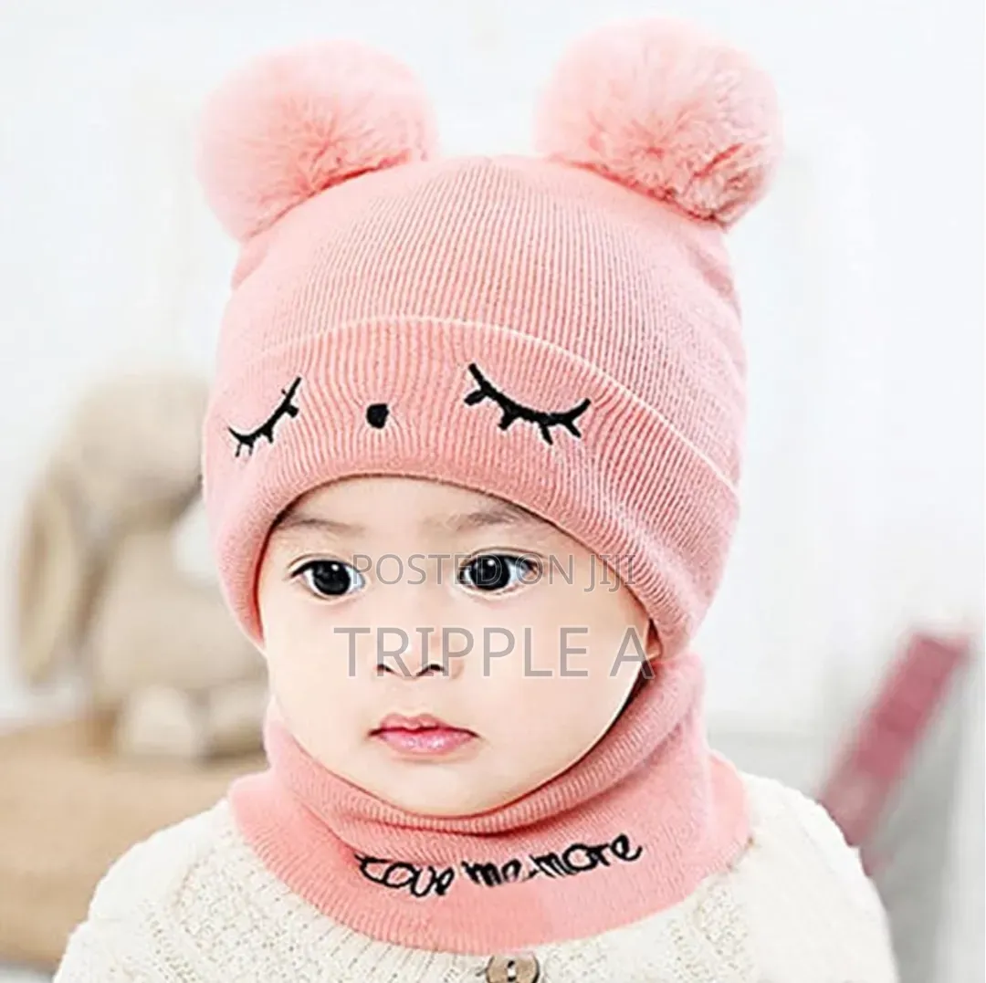 Two Piece Baby Woolen Cap