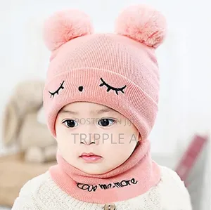 Two Piece Baby Woolen Cap