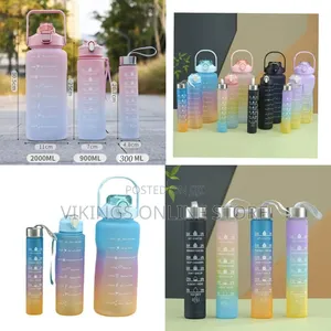 3 Piece of Sport Time Marked Fitness Jug Outdoor Frosted Water