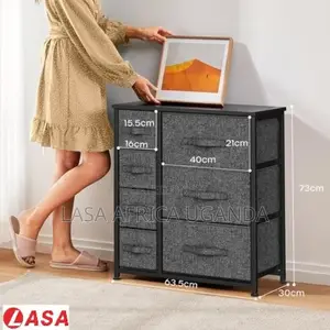 7-Drawer Storage - Dark Grey