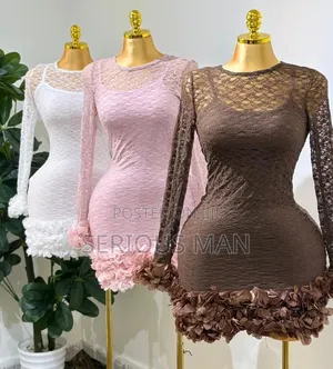 Long-Sleeve Lace Bodycon Mini Dresses