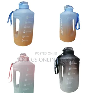 3.78l Time Marked Fitness Jug Outdoor Frosted Water Bottle