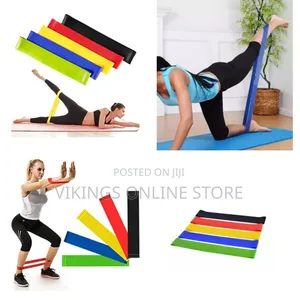 5 Piece Fitness Exercise Resistance Band Belt - Multicolours