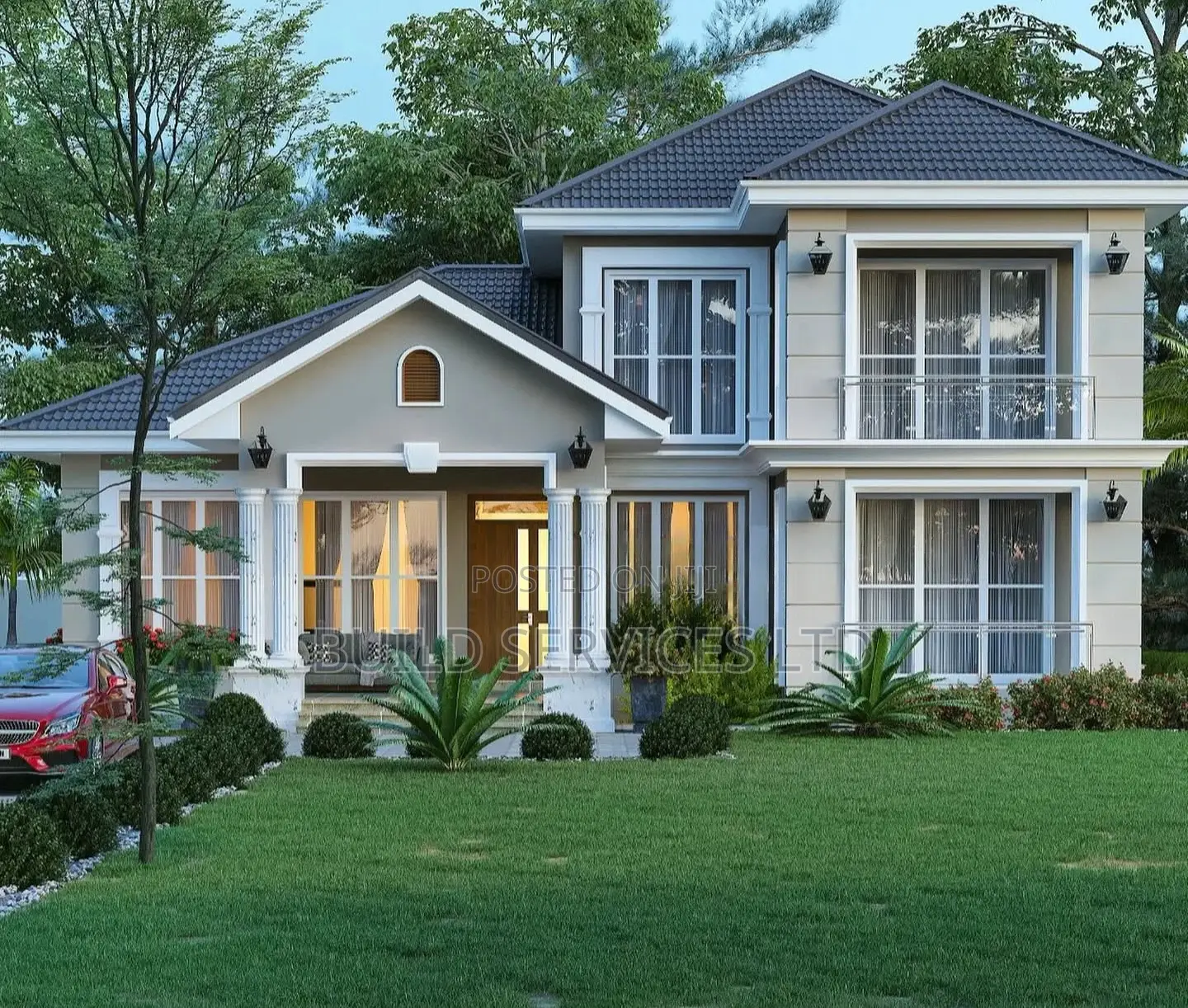 Bungalow Flat House Plan Design | Roofing Services
