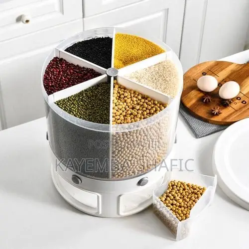 6-grid 360° Rotating Grain And Cereal Dispenser