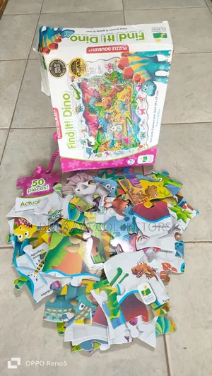 Uk Used Dinosaurs 50-Piece Floor Children's Puzzle and Game.
