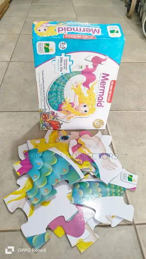 Mermaid 12-Piece Floor Jigsaw Puzzle for Children Aged 2-5 Years.