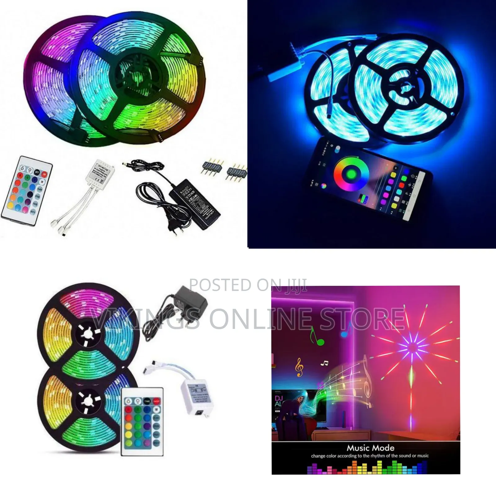 Smart Led Strip Lights Color Changing 32.8ft/10m Flexible 5050 RGB Led