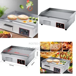 Electric Countertop Flat Top Griddle, Commercial Stainless Steel