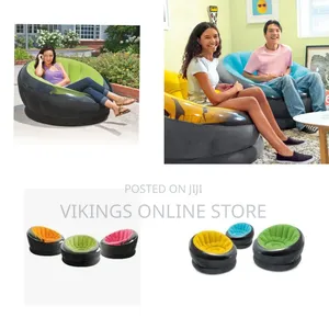 Intex Empire Inflatable Lounge Dorm Camping Bean Bag Chair Lazy Sofa