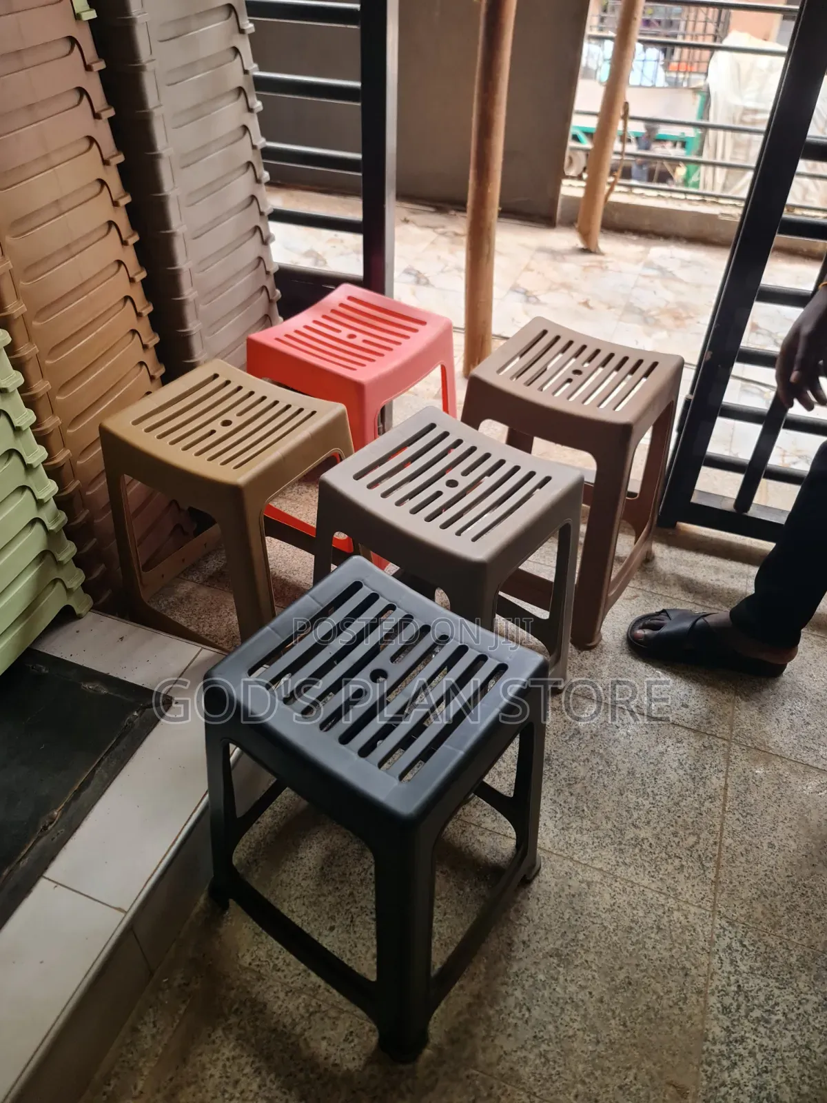Stripped Seat Plastic Stools Plastic Stools