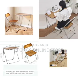 Portable Stackable Folding Tv Acrylic Serving Tray Tables Chair Set