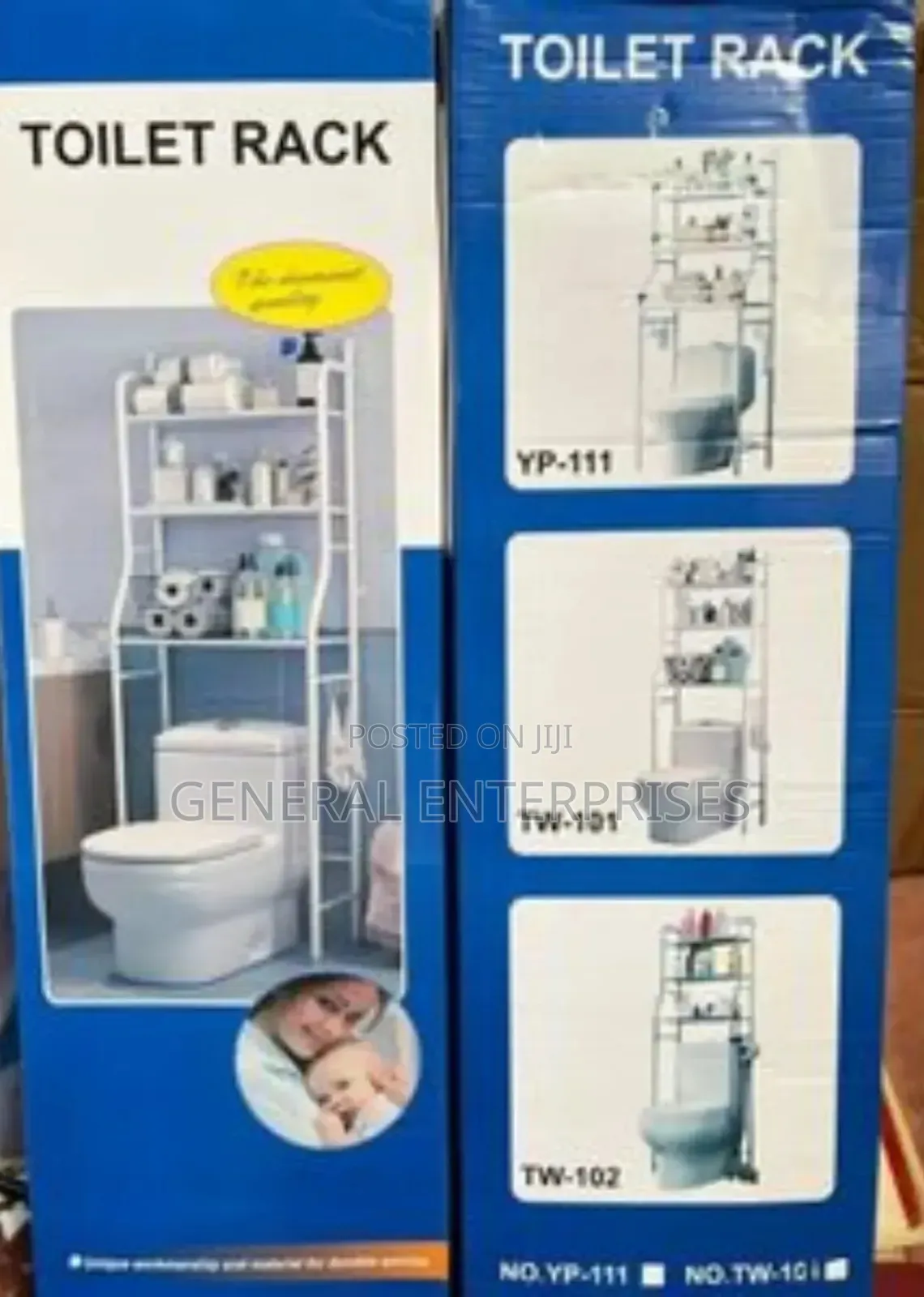 Three-tier Space-saving Bathroom Storage Toilet Rack