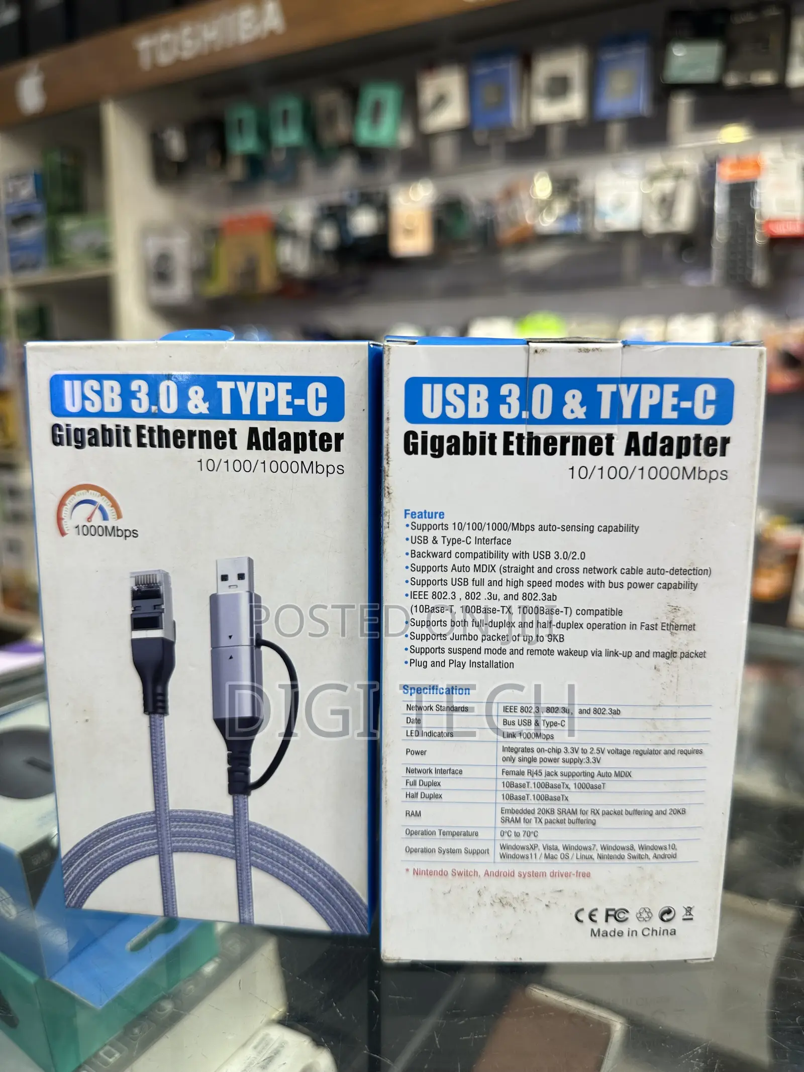Usb 3.0 and Type C Ethernet Adapter