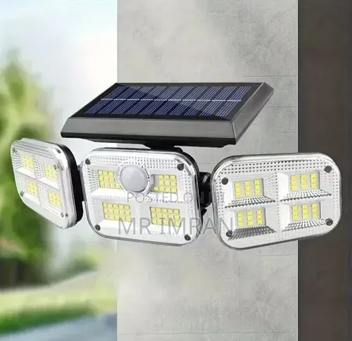 3-Head 122 Led Solar Motion Sensor Light