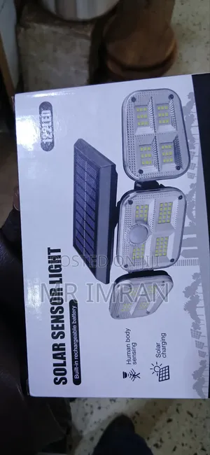 3-Head 122 Led Solar Motion Sensor Light