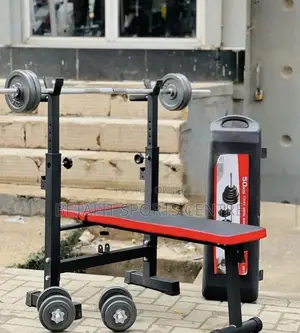 Home Gym Bench With 50kg Dumbbell Set