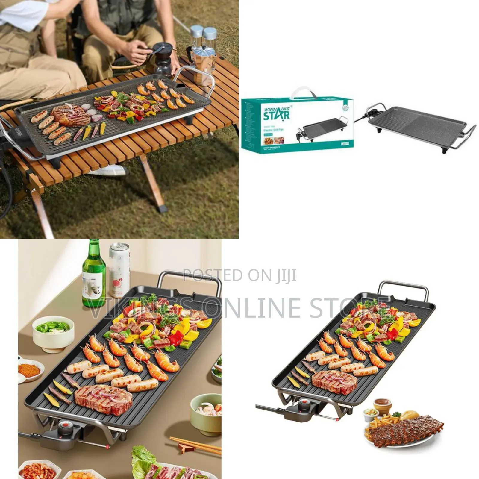 Winningstar Nonstick Thermometer Electric Grill Pan Bbq Grill Machine