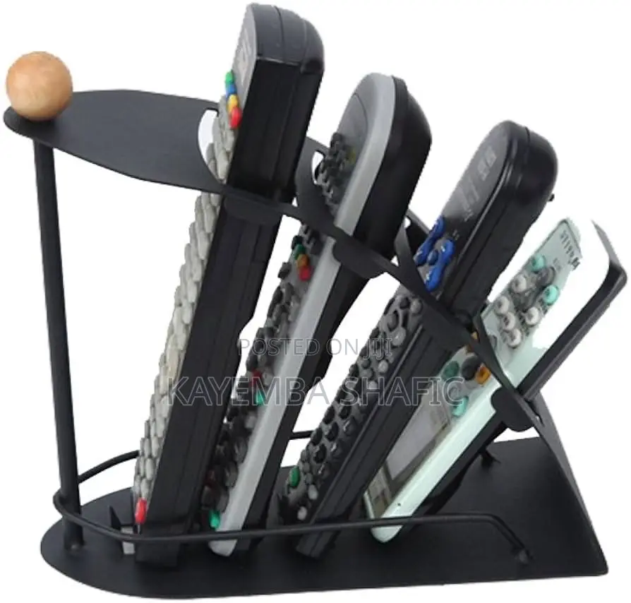 Metallic 4-Slot Remote Control Organizer Holder Rack