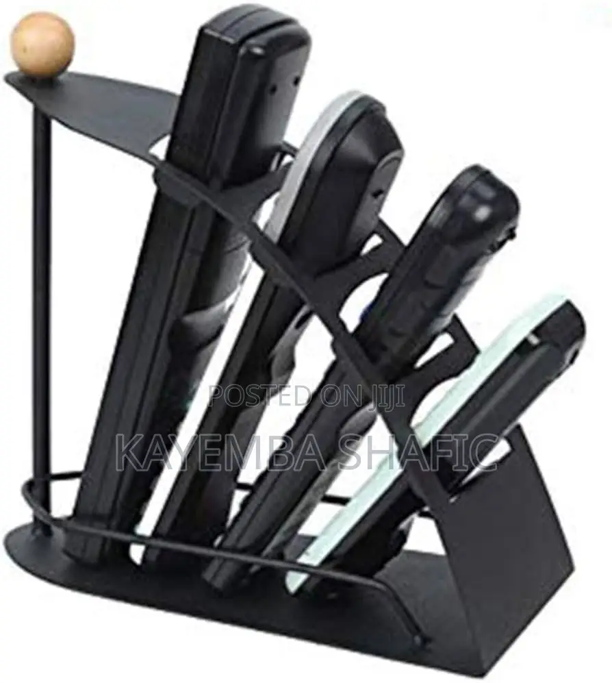 Metallic 4-Slot Remote Control Organizer Holder Rack