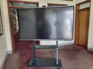 Fully Metallic Heavy Duty Plasma Conference Stand,Wheels for Mobility