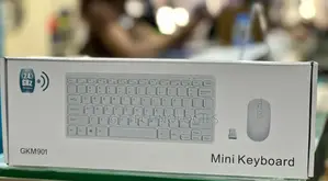 Generic Brand Gkm901 Wireless Mini Keyboard and Mouse Combo in White