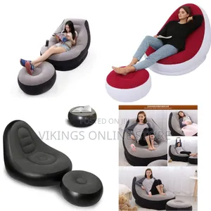 Intex Inflatable Flocking Air Chair With Footrestblow Up Couch